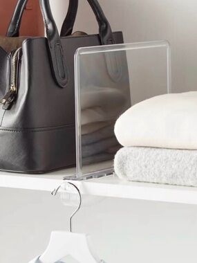 3/$20 The Container Store Clear Shelf Dividers Closet Home Storage Organization